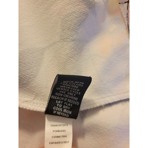 Torrid White Floral Textured Lined Knit High Neck Skater Dress Women's Size 1X - Picture 12 of 12